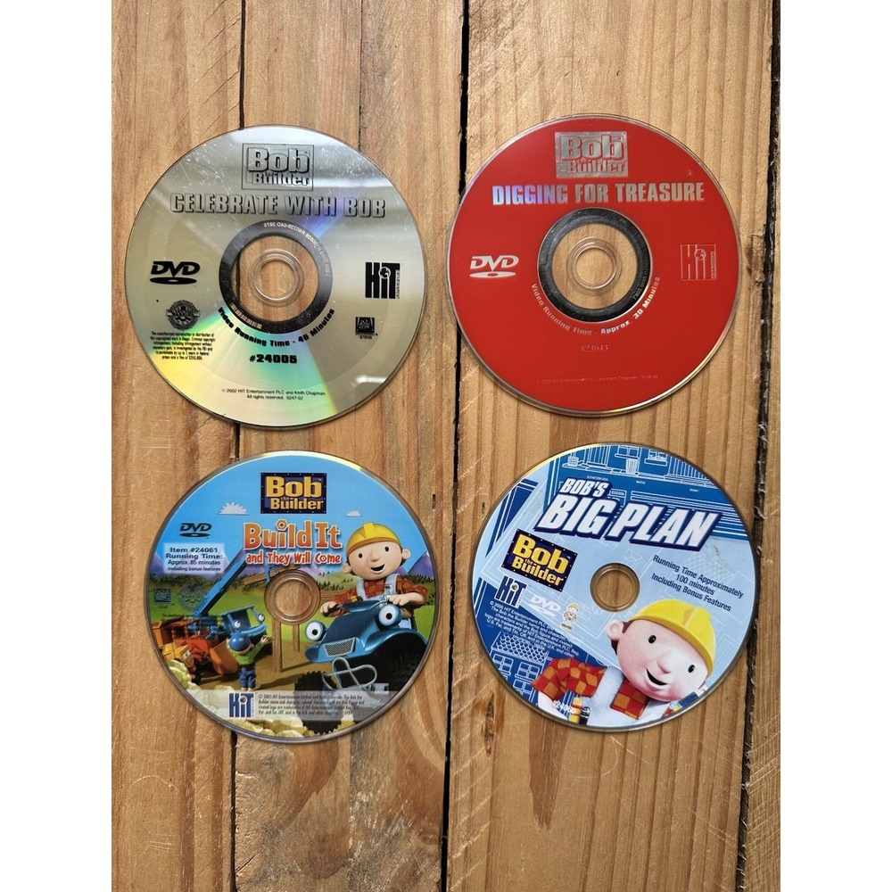 Bob The Builder DVD Lot Of 4 NO CASES Big Plan Build It They Will Come Celebrate